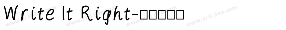 Write It Right字体转换